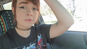 Solo Teen Rides A Dildo In Her Car