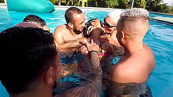 Busty Kel'S Homemade Group Sex With A Couple Of Guys